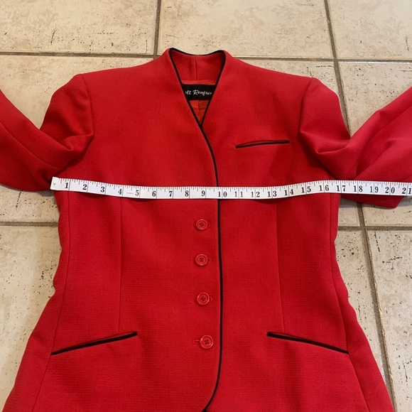 Vintage Rare Small Holt Renfrew Red Blazer Jacket Union Made - Picture 3 of 9